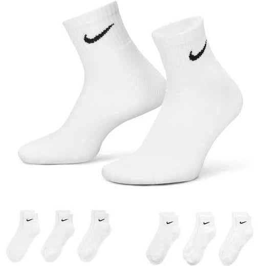 NIKE EVERYDAY CUSHIONED ANKLE SOCKS "WHITE"